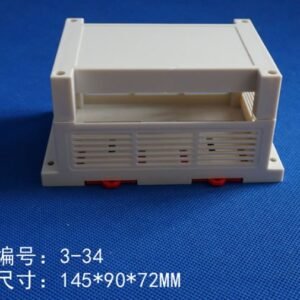 AK-P-09 145x90x72mm Kotak Plastik PLC Electronics Project Junction Box Case DIN Rail ABS Enclosure Control Panel 2 Dual Double Side Terminal Hole